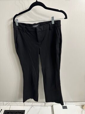 Liverpool Black Straight Cropped Dress Pants